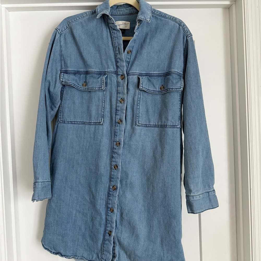 Universal Thread Blue Long Sleeve Denim Dress